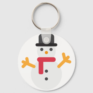 Porte-clés emoji bonhomme de neige