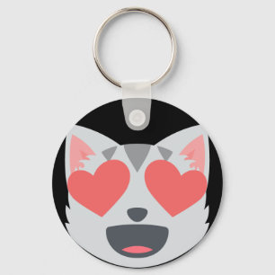 Porte-clés Emoji Chat Amoureux