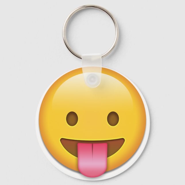 Porte-clés Emoji Cheeky Tongue Out (Recto)