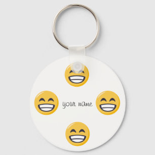 Porte-clés Emoji Face et '' Votre nom ici "