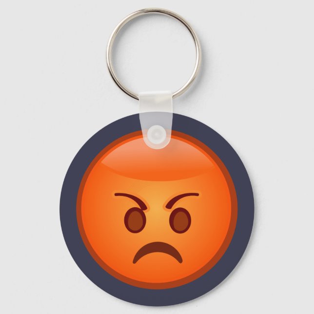 Porte-clés Emoji Mad Face (Recto)
