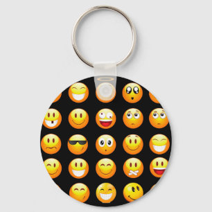 Porte-clés emojis noir