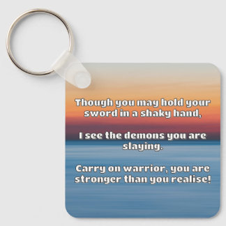Porte-clés Empath Warrior Citation positive Encouragement