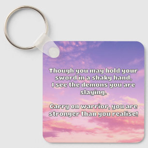 Porte-clés Empath Warrior Citation positive Encouragement