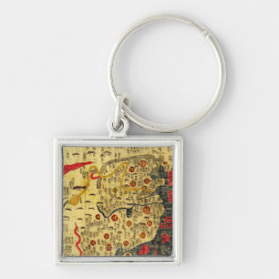 Porte-clés Empire Ming, Chine Carte panoramiqueChine