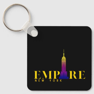 Porte-clés Empire State Building-New York-Or vibrant