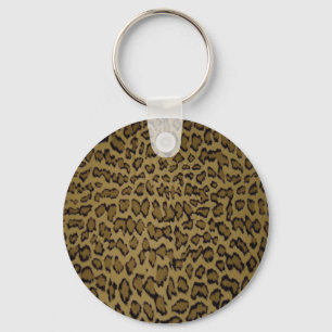PORTE-CLÉS EMPREINTE DE LÉOPARD ANIMAL
