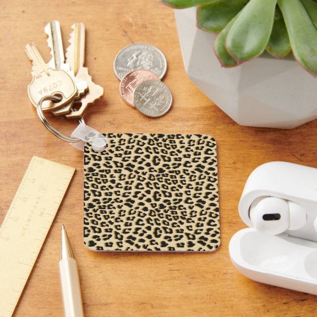 Porte-clés Empreinte de léopard Tan (Bureau)