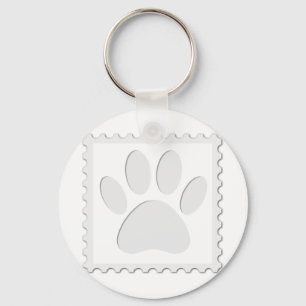Porte-clés Empreinte de patte de chien coupé
