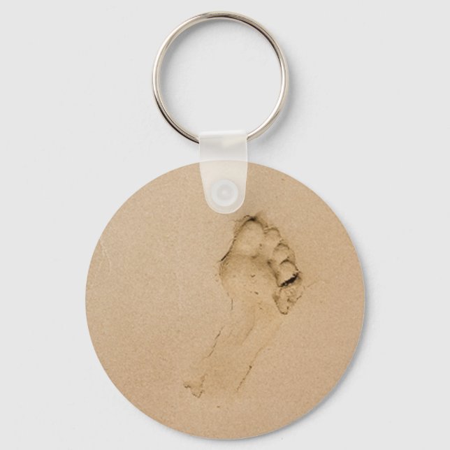 Porte-clés Empreinte sur la plage (Recto)