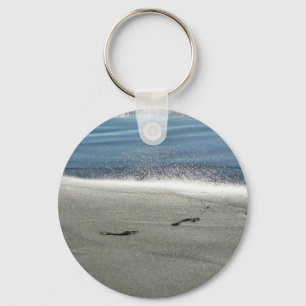 Porte-clés Empreintes de pas dans le sable