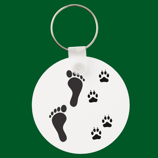 Porte-clés Empreintes de pattes de chiens avec empreinte du p (Créateur téléchargé)