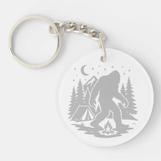 Porte-clés en acrylique Bigfoot Camping