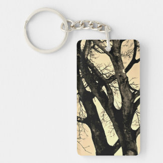 Porte-clés en acrylique de branche d'arbre sans fe