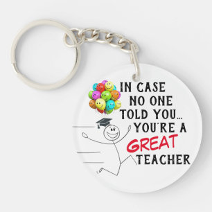 Porte-clés en acrylique double face « Great Teache