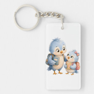 Porte-clés en acrylique Frère Oiseau Bleu
