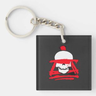 Porte-clés en acrylique Guerrier Crâne