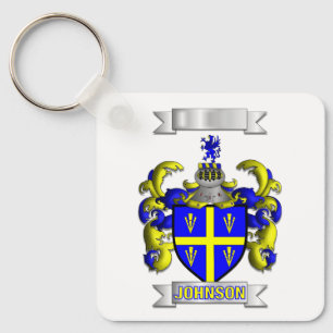 Porte-clés en aluminium Bouclier de famille Johnso