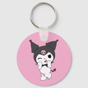 Porte-clés en aluminium double face Kuromi 