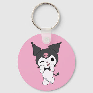 Porte-clés en aluminium double face Kuromi