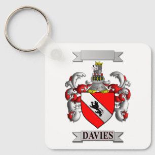 Porte-clés en aluminium Famille Davies Nom de fami