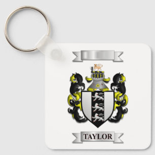Porte-clés en aluminium Famille Taylor Nom de fami