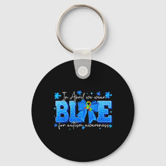 Porte-clés en avril Porter du bleu pour la sensibilisation à
