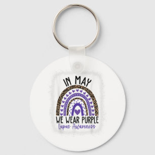Porte-clés En Mai Nous Portons Violet Lupus Mois De Sensibili