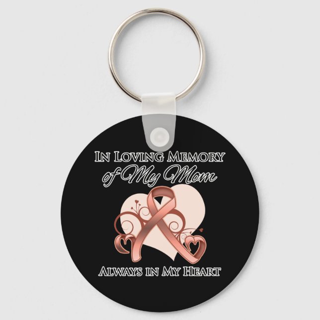 Porte-clés En mémoire de ma mère - Cancer de l'utérus (Recto)