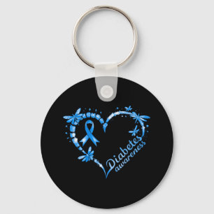 Porte-clés En Novembre Nous Portons Bleu Cure Diabète Sensibi