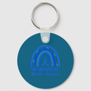 Porte-clés En novembre, nous portons le bleu pour la sensibil
