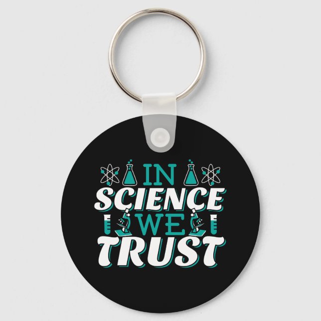 Porte-clés En Science, nous faisons confiance Citation - Ense (Recto)