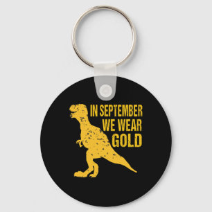 Porte-clés En septembre nous portons de l'or Trex Cancer de l