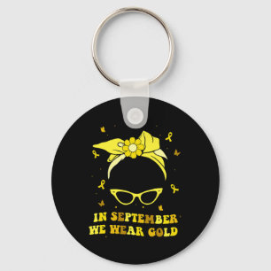 Porte-clés En Septembre, Nous Portons Gold Childhood Cancer A