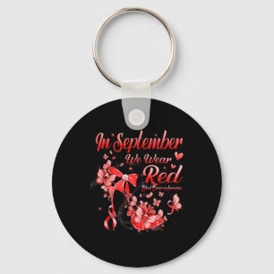 Porte-clés En Septembre Nous Portons Le Papillon Rouge Cancer