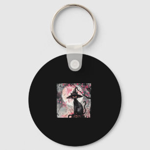 Porte-clés Enchanter Chat noir et sorcière Casquette Hallowee