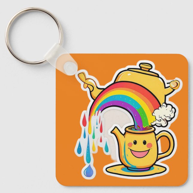 Porte-clés "Enchanter Teapot Rainbow Pour" (Recto)