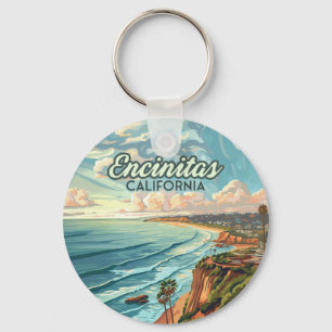 Porte-clés Encinitas California San Diego Beach Vintage