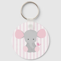 Enfant bébé fille rose éléphant avec stries