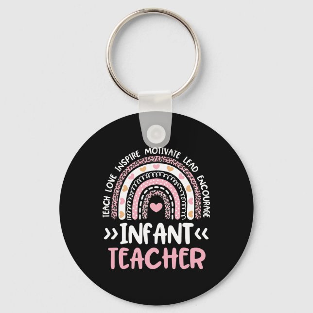 Porte-clés Enfant enseignant mignon teint teint arc-en-ciel g (Recto)