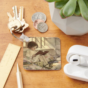 Porte-clés Enfant vintage Lire un livre, Jessie Willcox Smith