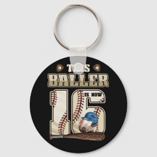Porte-clés Enfants 16e anniversaire Baseball Boy Seize ans