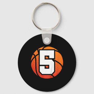 Porte-clés Enfants Basketball Anniversaire 5 Numéro Cinq Anni