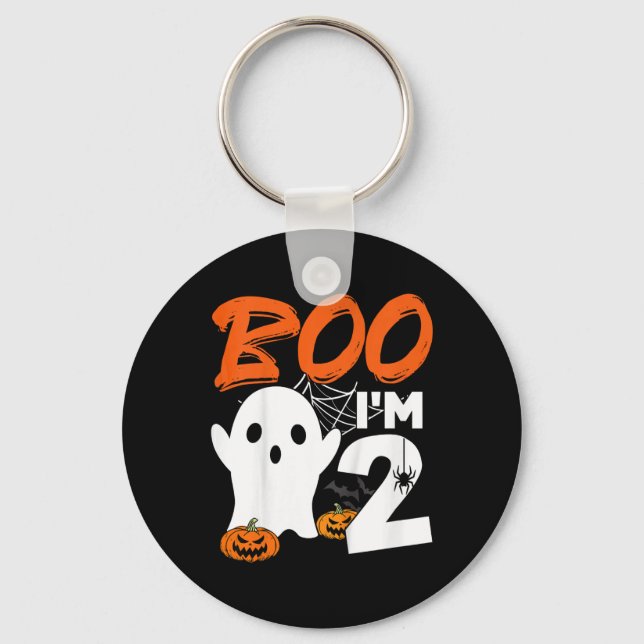 Porte-clés Enfants Boo Im 2 Halloween Costume Anniversaire Dé (Recto)