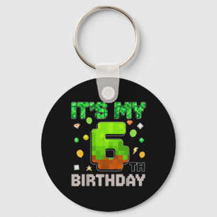 Porte-clés Enfants C'est mon 6ème anniversaire Garçon Jeux Pi