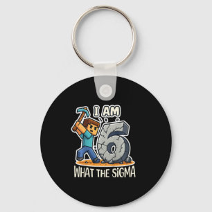 Porte-clés Enfants de 6 ans Sigma Pixel Art Mineur Anniversai
