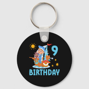 Porte-clés Enfants drôles 9e fête d'anniversaire Voile Voilie