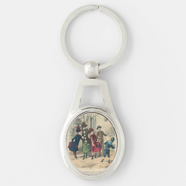 Porte-clés Enfants Famille Antique Victorienne Enfant (Devant)