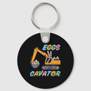 Porte-clés Enfants Pâques Excavateur OEufs Cavator Constructi