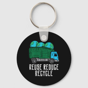 Porte-clés Enfants réutiliser Réduire Recycle Garbage Truck E